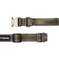 HKM-5195325 Tactical Dog Collar with Handle, Padded Interior and Dual Buckle for Comfort and Control