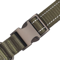 HKM-5195325 Tactical Dog Collar with Handle, Padded Interior and Dual Buckle for Comfort and Control