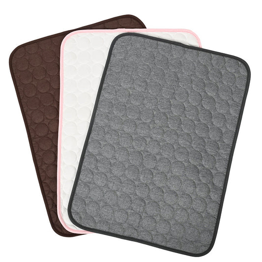 HKM-5195709 Reversible Thermal Dog Bed in Brown, Dark Gray, and Pink - Available in Sizes S and L