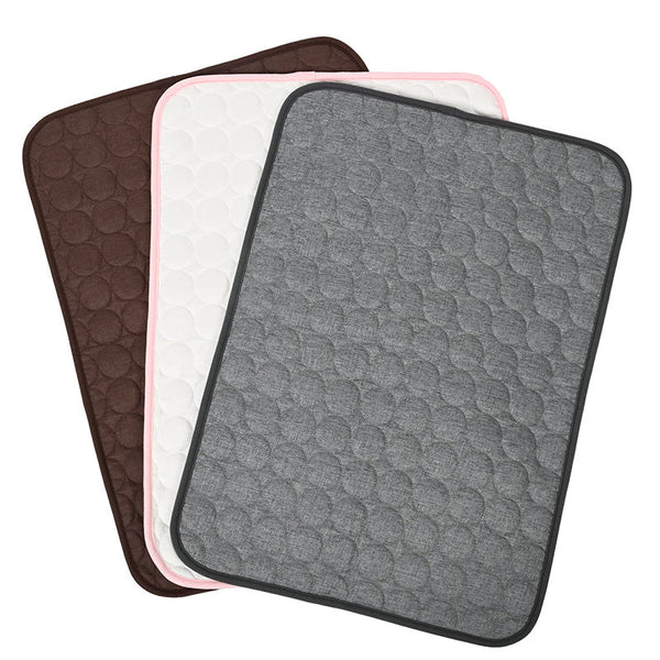 HKM-5195709 Reversible Thermal Dog Bed in Brown, Dark Gray, and Pink - Available in Sizes S and L