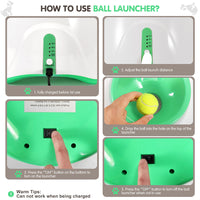 HKM-5197117 Automatic Ball Launcher for Dogs - Adjustable Distance Outdoor Fetch Toy