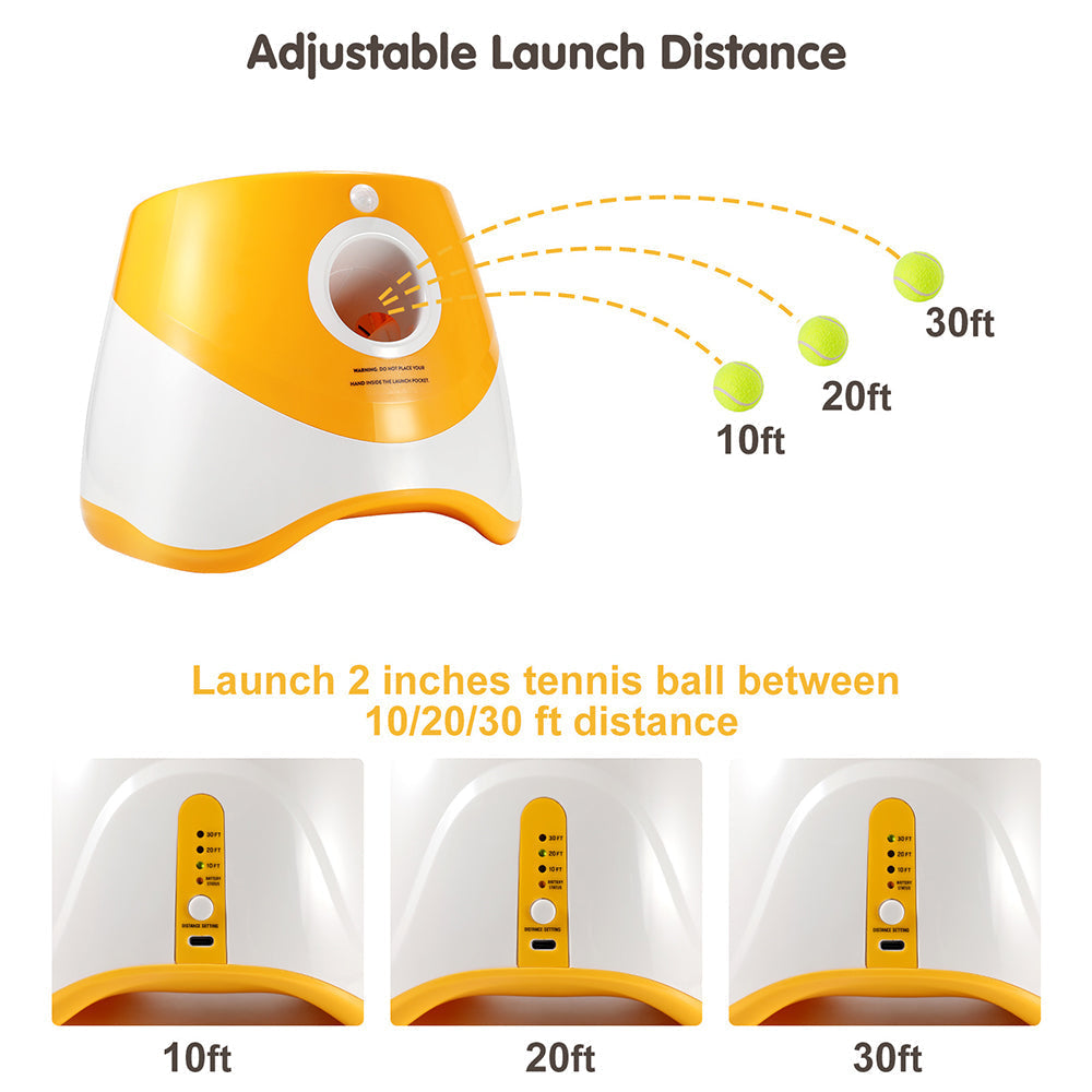 HKM-5197117 Automatic Ball Launcher for Dogs - Adjustable Distance Outdoor Fetch Toy