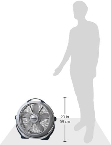 HKM-5197139 20" Wind Machine Fan, Air Circulator with 3 Speeds, Gray