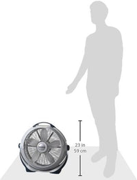 HKM-5197139 20" Wind Machine Fan, Air Circulator with 3 Speeds, Gray