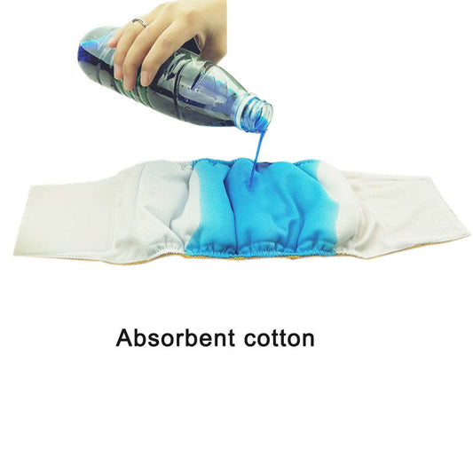 HKM-5197501 Waterproof Absorbent Cotton Diaper for Male Dogs - Soft and Comfortable for Small to Medium Breeds