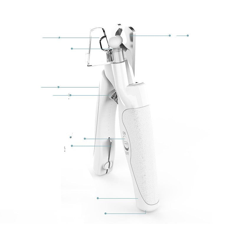 HKM-5197629 Rechargeable LED Pet Nail Clippers with Nail Collector and Retractable File