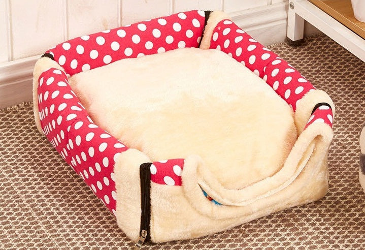 HKM-5197885 Portable Removable and Washable Dual-Purpose Pet Nest with Handle and Anti-Slip Design