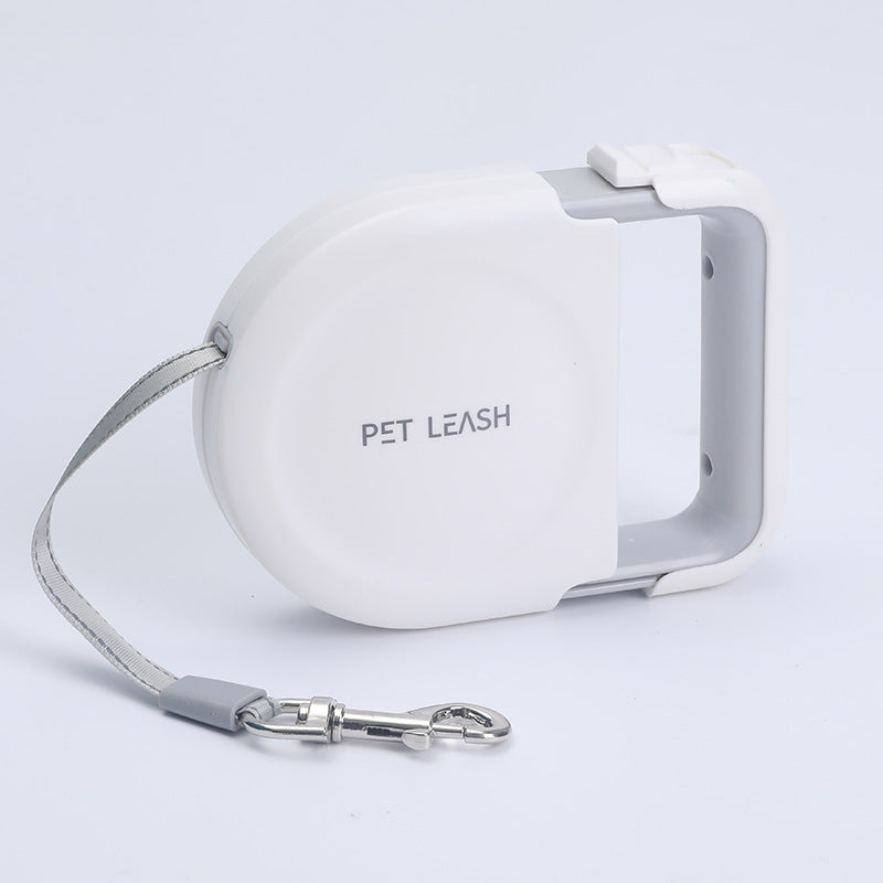 HKM-5199421 5m Retractable Pet Leash with ABS Handle - Scalable, Available in Blue, White, Green, Pink