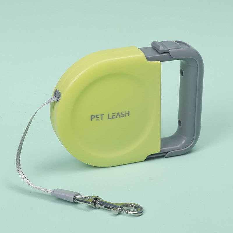 HKM-5199421 5m Retractable Pet Leash with ABS Handle - Scalable, Available in Blue, White, Green, Pink