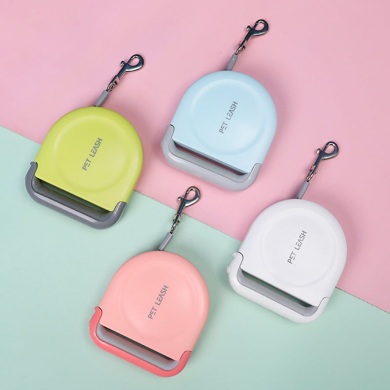 HKM-5199421 5m Retractable Pet Leash with ABS Handle - Scalable, Available in Blue, White, Green, Pink