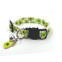 HKM-5201597 Pet Print Bell Cat Collar in Vibrant Colors - Adjustable Nylon Strap for All Seasons