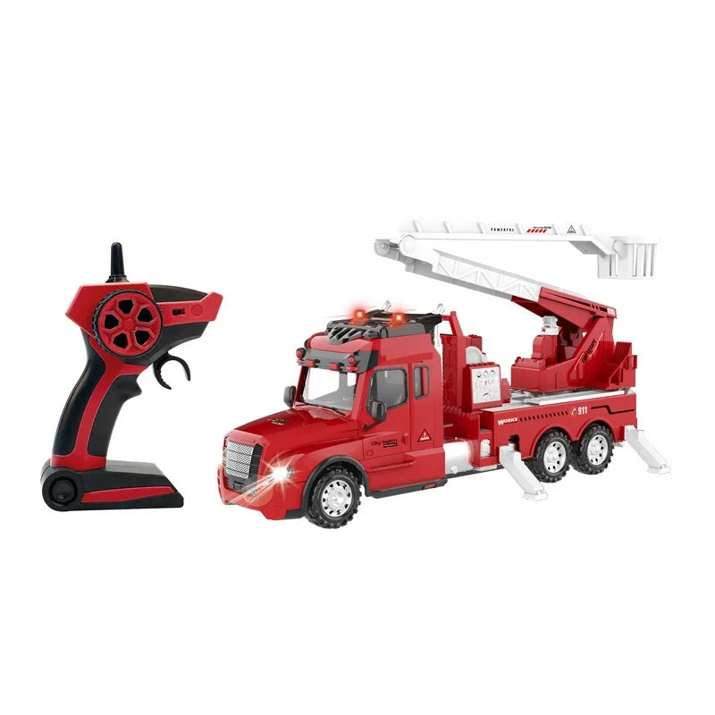 HKM-520275 Remote Control Fire Truck Toy with Music and Light for Kids Ages 2 to 7