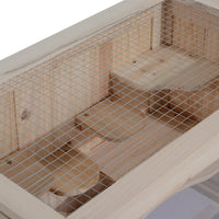 HKM-5203261 Large 45 Inch Wooden Hamster Cage for Small Animals with Multiple Levels and Easy Access