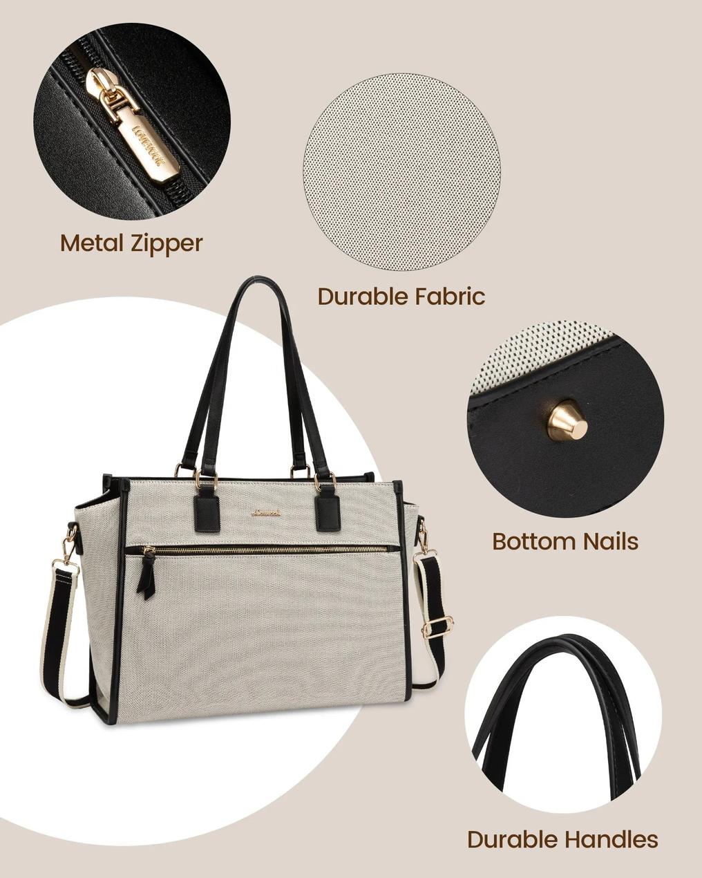 HKM-520339 15.6-Inch Women’s Casual Sports Laptop Tote Bag - Versatile Shoulder and Crossbody Style for Office, School, and Travel