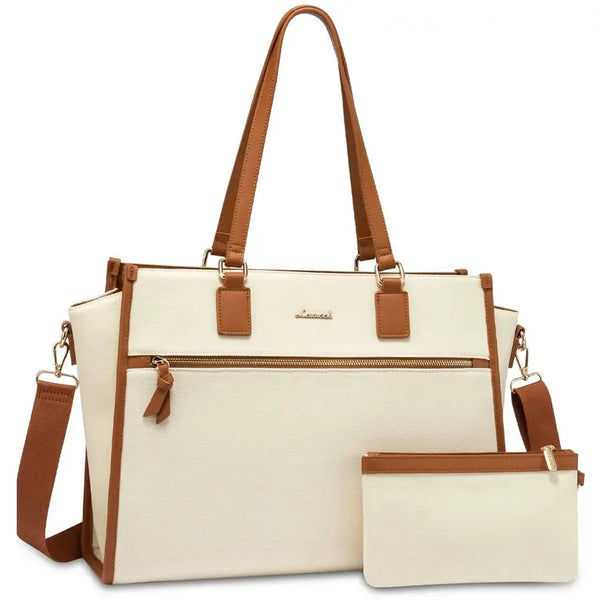HKM-520339 15.6-Inch Women’s Casual Sports Laptop Tote Bag - Versatile Shoulder and Crossbody Style for Office, School, and Travel