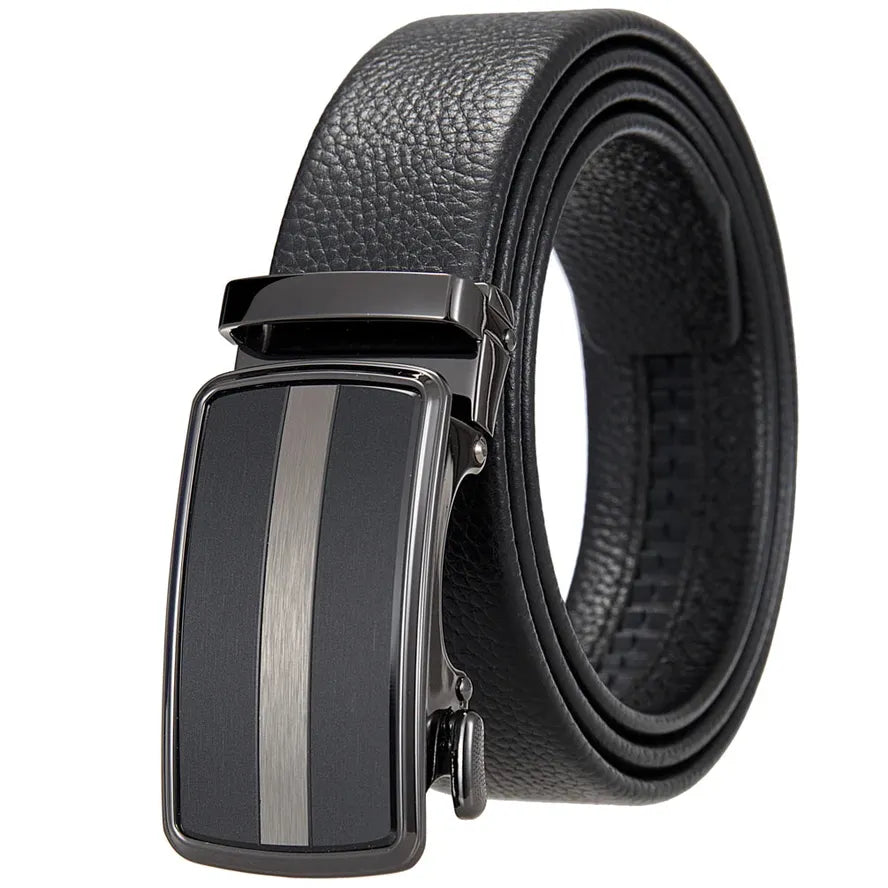 HKM-520339 Men's 3.5cm Wide Automatic Alloy Buckle Belt - Model LY36-25631-5