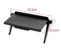 HKM-520339 Set-Top Box Storage Shelf - Free Punching Wall-Mounted Rack for Routers and Computers (Black/White)