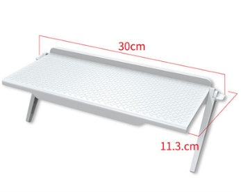HKM-520339 Set-Top Box Storage Shelf - Free Punching Wall-Mounted Rack for Routers and Computers (Black/White)