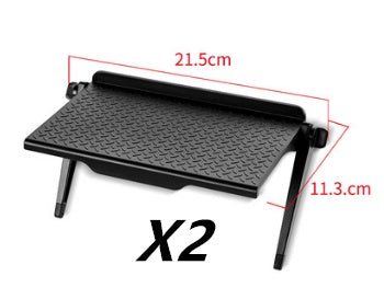 HKM-520339 Set-Top Box Storage Shelf - Free Punching Wall-Mounted Rack for Routers and Computers (Black/White)