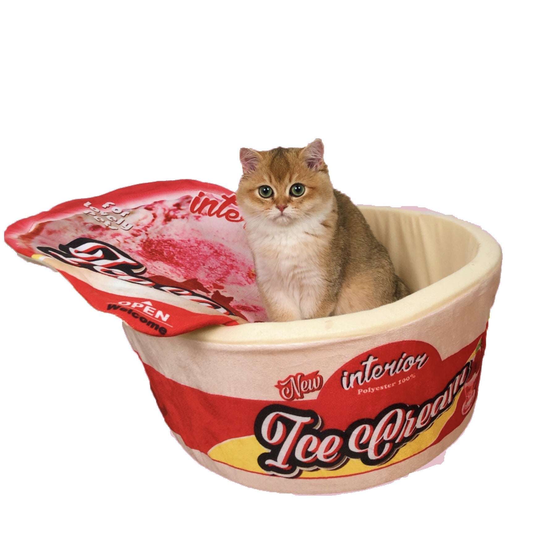 HKM-5203645 Cute Shiba Inu Design Soft Cloth Instant Noodle Dog Bed for Cats and Small Dogs
