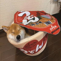 HKM-5203645 Cute Shiba Inu Design Soft Cloth Instant Noodle Dog Bed for Cats and Small Dogs