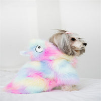 HKM-5203773 Rainbow Little Monster Winter Jacket for Pets - Cozy Cotton/Polyester, Available in XS to XL