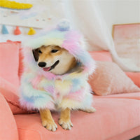 HKM-5203773 Rainbow Little Monster Winter Jacket for Pets - Cozy Cotton/Polyester, Available in XS to XL