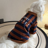 HKM-5204157 Thin Striped Casual Dog Shirt for Outdoor Summer Wear