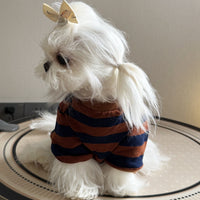 HKM-5204157 Thin Striped Casual Dog Shirt for Outdoor Summer Wear