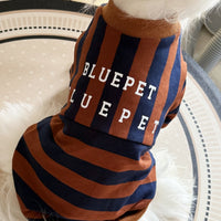 HKM-5204157 Thin Striped Casual Dog Shirt for Outdoor Summer Wear
