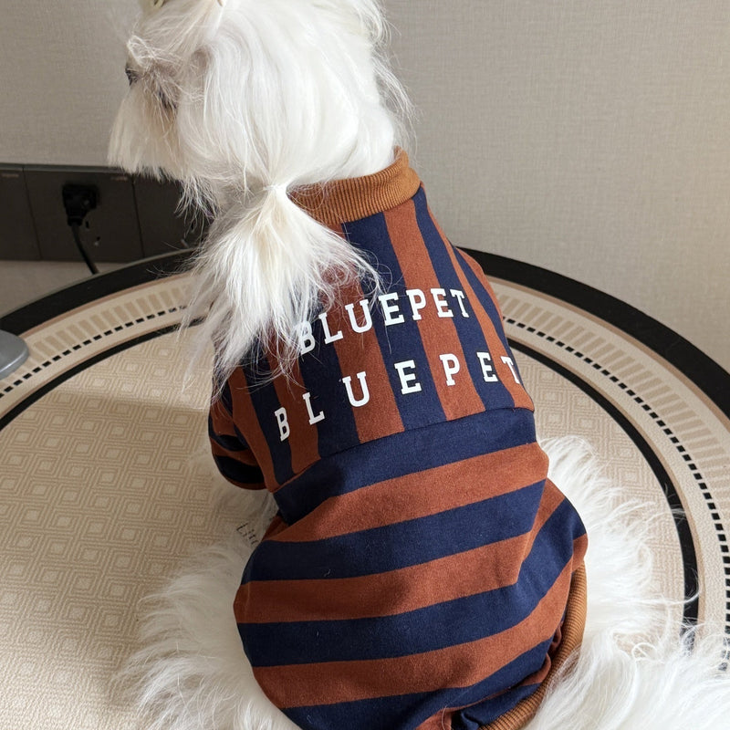 HKM-5204157 Thin Striped Casual Dog Shirt for Outdoor Summer Wear