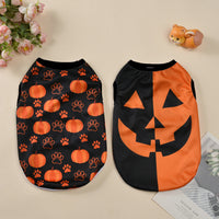 HKM-5205181 Halloween-Themed Pet Costumes for Dogs and Cats in Pumpkin Designs - Multiple Sizes Available