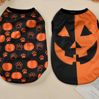 HKM-5205181 Halloween-Themed Pet Costumes for Dogs and Cats in Pumpkin Designs - Multiple Sizes Available
