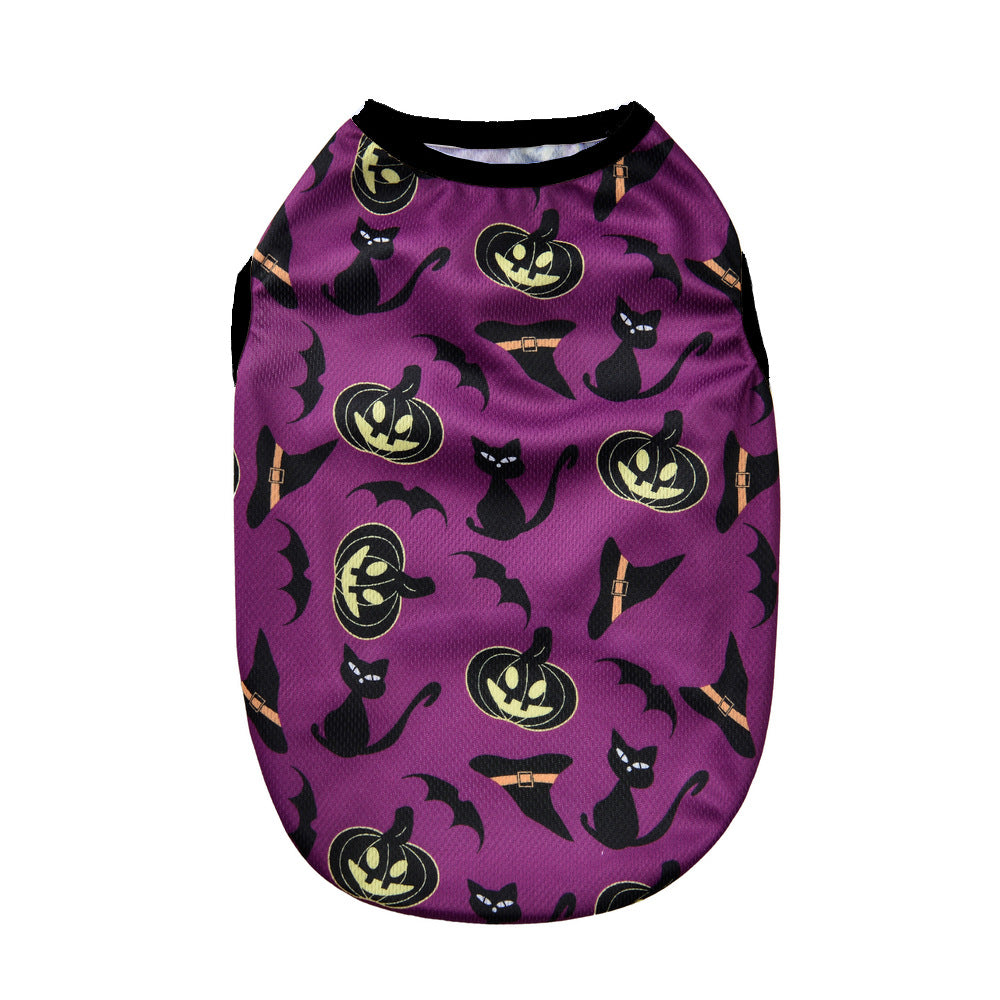 HKM-5205181 Halloween-Themed Pet Costumes for Dogs and Cats in Pumpkin Designs - Multiple Sizes Available