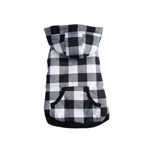 HKM-5205949 Cozy Plaid Waterproof Pet Jacket for Small Dogs ¨C Windproof and Warm for Autumn and Winter
