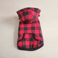 HKM-5205949 Cozy Plaid Waterproof Pet Jacket for Small Dogs ¨C Windproof and Warm for Autumn and Winter