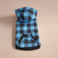 HKM-5205949 Cozy Plaid Waterproof Pet Jacket for Small Dogs ¨C Windproof and Warm for Autumn and Winter