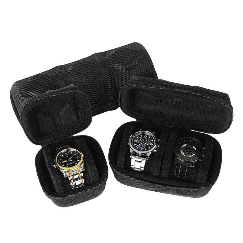 HKM-520659 Portable Mechanical Watch Storage Bag - Waterproof Hard Case with Detachable Padding and Velvet Lining