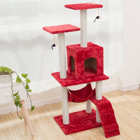 HKM-5206973 Light Gray Cat Climbing Frame with Soft Wool Cloth, Multi-Color Options, 125cm Height
