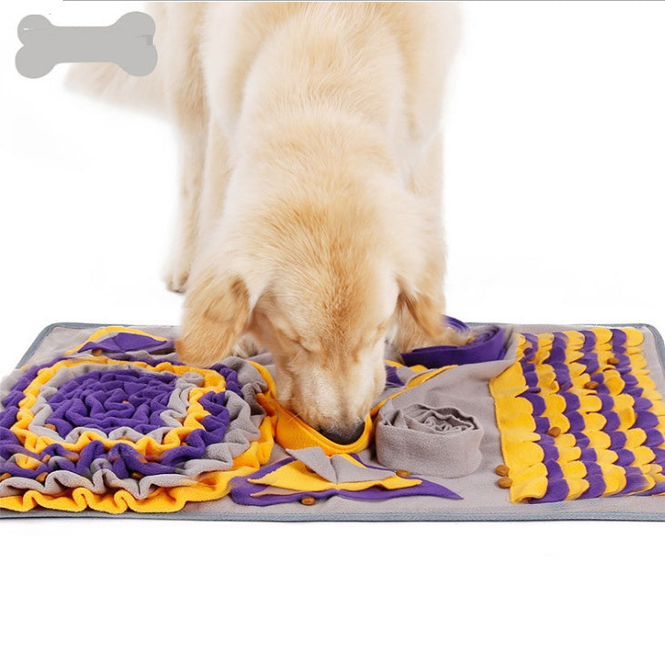 HKM-5207229 Interactive Pet Snuffle Mat for Dogs and Cats - Soft Fleece Feeding & Foraging Activity Blanket