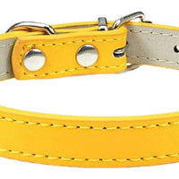 HKM-5207357 Monochrome PU Dog Collar for Small and Medium Pets - Various Colors and Sizes Available