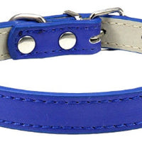 HKM-5207357 Monochrome PU Dog Collar for Small and Medium Pets - Various Colors and Sizes Available