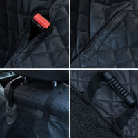 HKM-5207741 Dog Car Seat Cover - Black Oxford Fabric, 137x46x50 cm, Scratch-Resistant, Non-Slip, 4-Layer Design