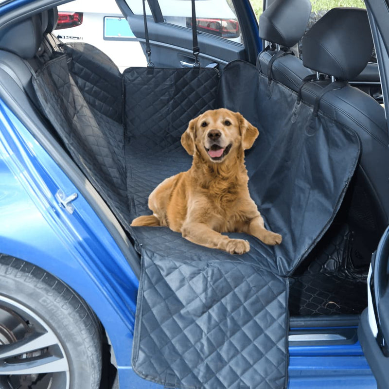 HKM-5207741 Dog Car Seat Cover - Black Oxford Fabric, 137x46x50 cm, Scratch-Resistant, Non-Slip, 4-Layer Design