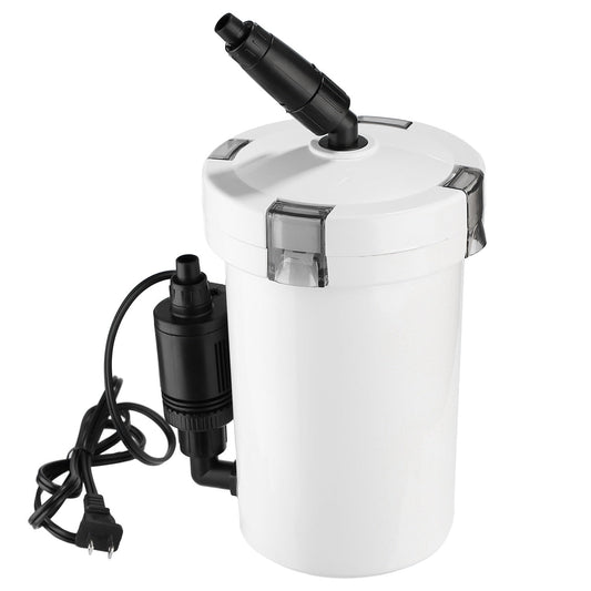 HKM-520787 3-Stage External Canister Filter for 28-Gallon Aquariums with 105 GPH Pump and Easy Installation