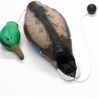 HKM-5207997 Durable Stuffed Duck Dog Toy for Aggressive Chewers - No Stuffing, Quacking Sound, Ideal for Training and Play