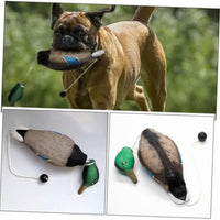 HKM-5207997 Durable Stuffed Duck Dog Toy for Aggressive Chewers - No Stuffing, Quacking Sound, Ideal for Training and Play