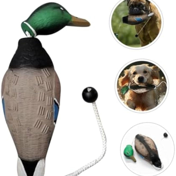 HKM-5207997 Durable Stuffed Duck Dog Toy for Aggressive Chewers - No Stuffing, Quacking Sound, Ideal for Training and Play
