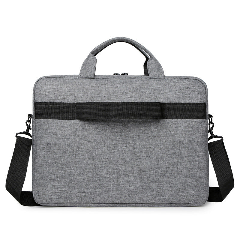 HKM-520851 15-Inch Soft Handle Business Laptop Bag with Zipper Pockets in Blue, Black, Wine Red, and Gray
