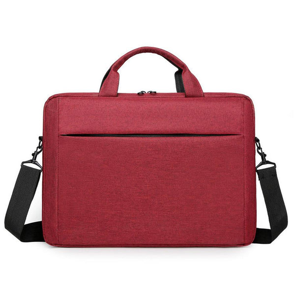 HKM-520851 15-Inch Soft Handle Business Laptop Bag with Zipper Pockets in Blue, Black, Wine Red, and Gray